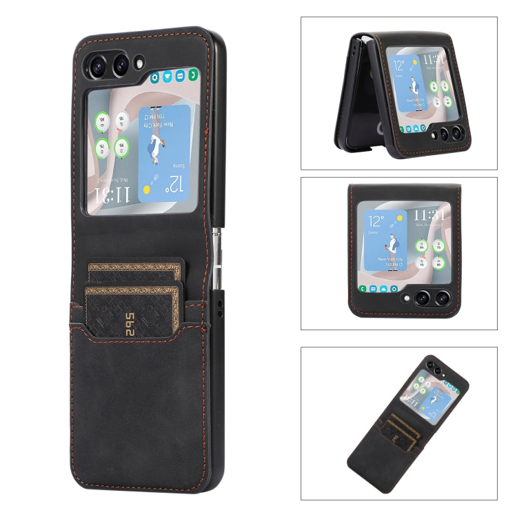 For Samsung Galaxy Z Flip5 Card Slot Leather Phone Case