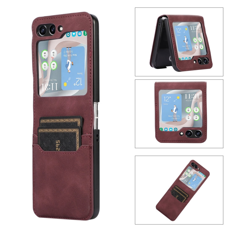 For Samsung Galaxy Z Flip5 Card Slot Leather Phone Case