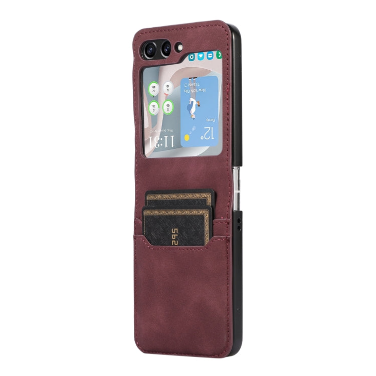 For Samsung Galaxy Z Flip5 Card Slot Leather Phone Case