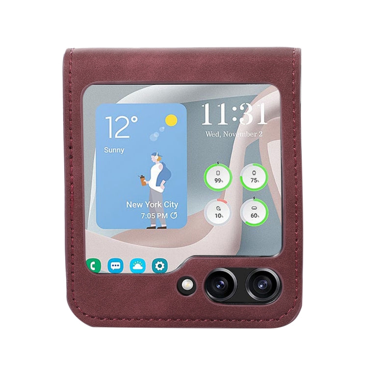 For Samsung Galaxy Z Flip5 Card Slot Leather Phone Case