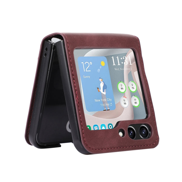 For Samsung Galaxy Z Flip5 Card Slot Leather Phone Case