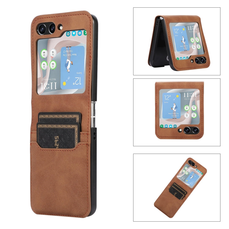For Samsung Galaxy Z Flip5 Card Slot Leather Phone Case