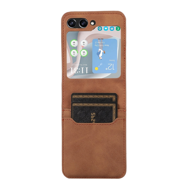 For Samsung Galaxy Z Flip5 Card Slot Leather Phone Case
