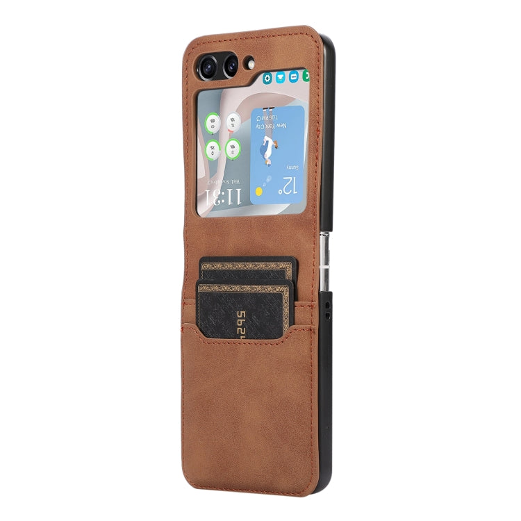 For Samsung Galaxy Z Flip5 Card Slot Leather Phone Case