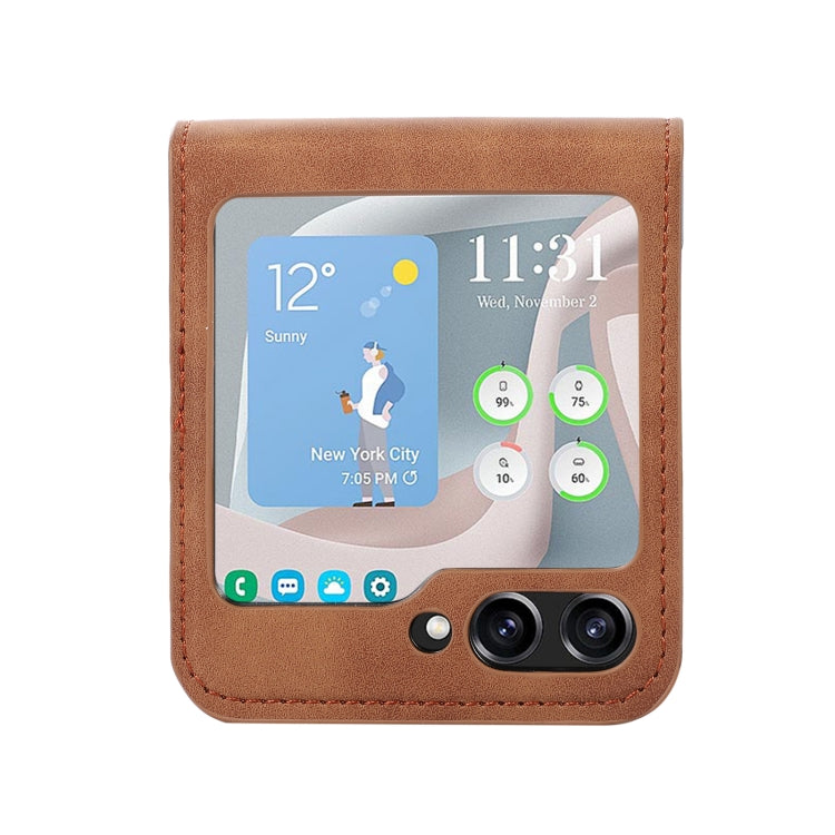 For Samsung Galaxy Z Flip5 Card Slot Leather Phone Case