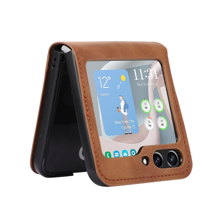 For Samsung Galaxy Z Flip5 Card Slot Leather Phone Case