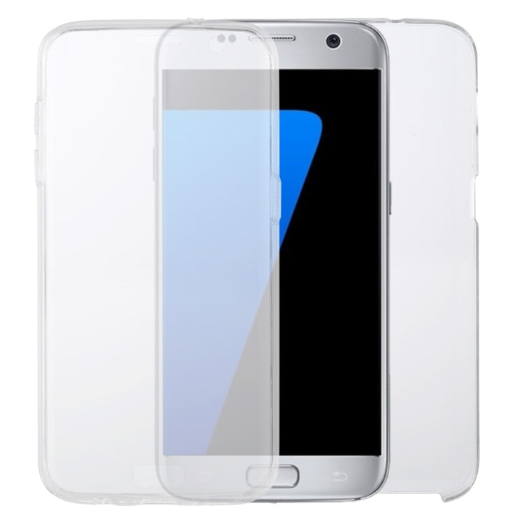 For Samsung Galaxy S7 Edge PC+TPU Ultra-Thin Double-Sided All-Inclusive Transparent Case