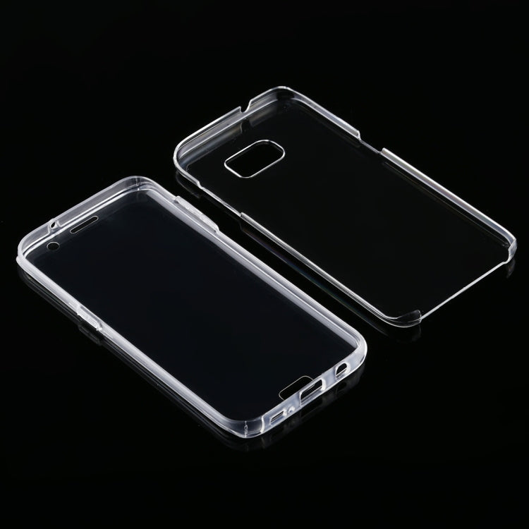 For Samsung Galaxy S7 Edge PC+TPU Ultra-Thin Double-Sided All-Inclusive Transparent Case
