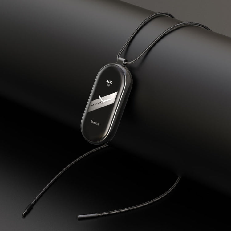 For Xiaomi Mi Band 8 Mijobs Stainless Steel Buckle Wax Rope Necklace