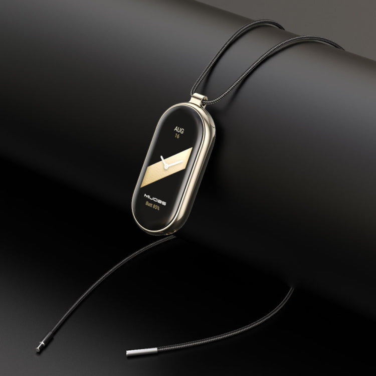 For Xiaomi Mi Band 8 Mijobs Stainless Steel Buckle Wax Rope Necklace
