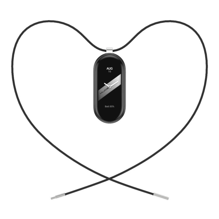For Xiaomi Mi Band 8 Mijobs Stainless Steel Buckle Wax Rope Necklace