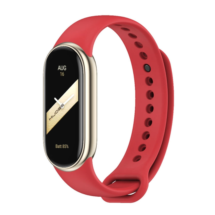 For Xiaomi Mi Band 8 Mijobs Solid Color Silicone Watch Band