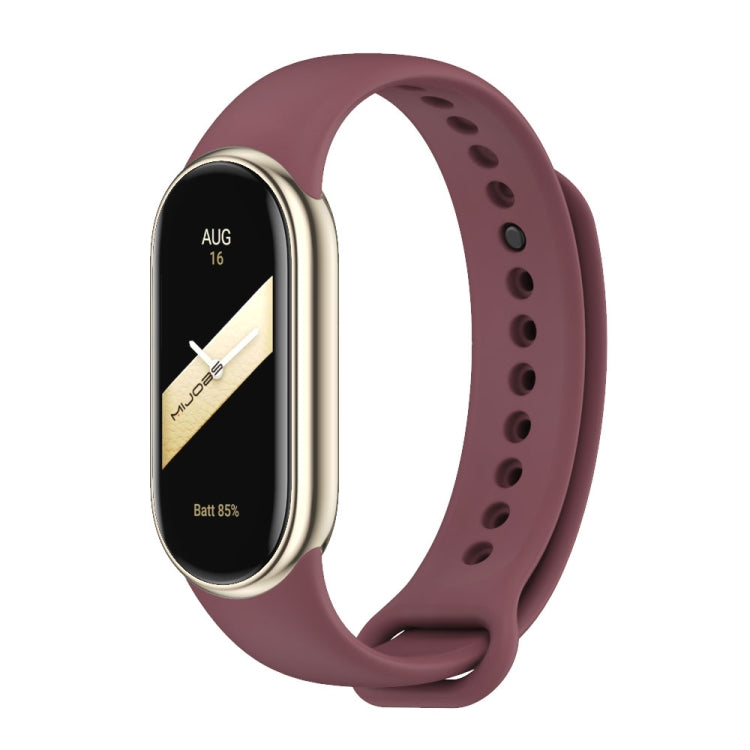 For Xiaomi Mi Band 8 Mijobs Solid Color Silicone Watch Band