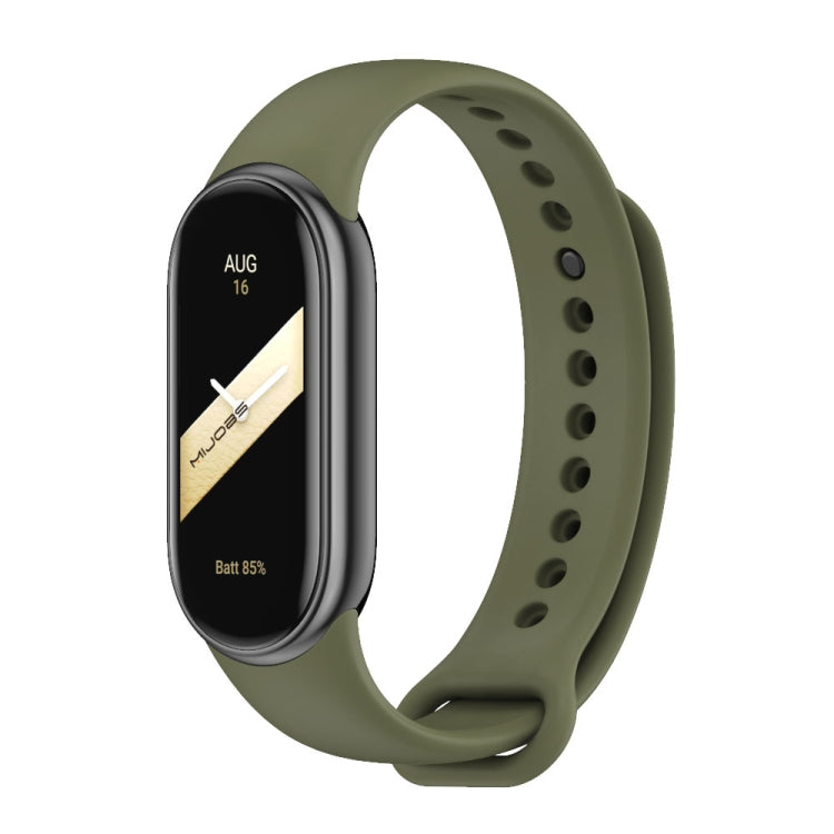 For Xiaomi Mi Band 8 Mijobs Solid Color Silicone Watch Band