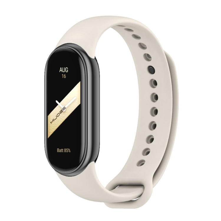 For Xiaomi Mi Band 8 Mijobs Solid Color Silicone Watch Band