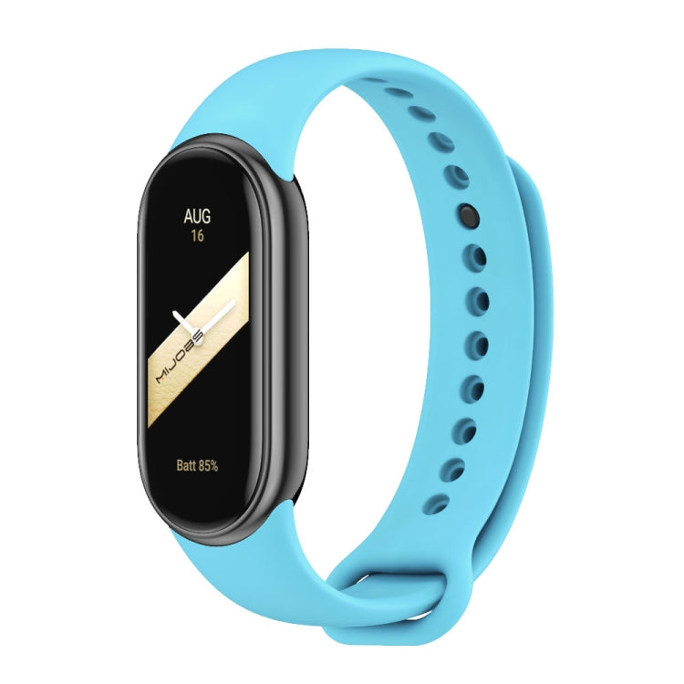 For Xiaomi Mi Band 8 Mijobs Solid Color Silicone Watch Band