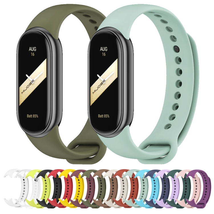 For Xiaomi Mi Band 8 Mijobs Solid Color Silicone Watch Band