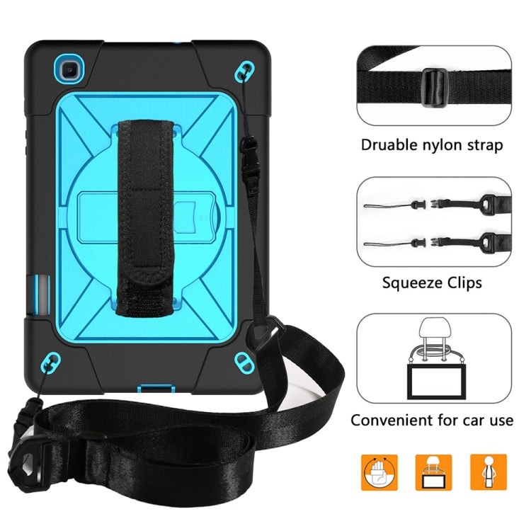 For Samsung Galaxy Tab S6 Lite P610 Contrast Color Robot Shockproof Silicon + PC Protective Case with Holder & Pen Slot