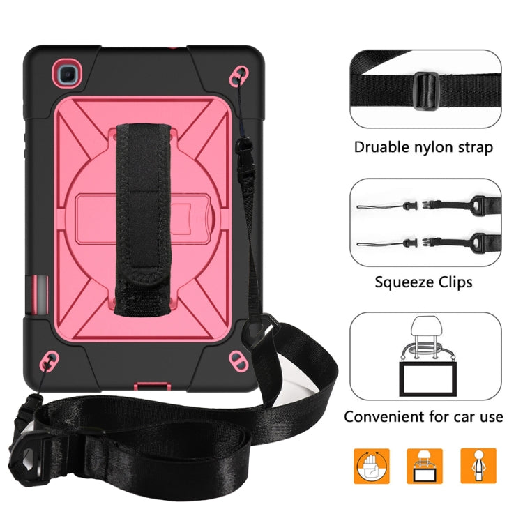 For Samsung Galaxy Tab S6 Lite P610 Contrast Color Robot Shockproof Silicon + PC Protective Case with Holder & Pen Slot