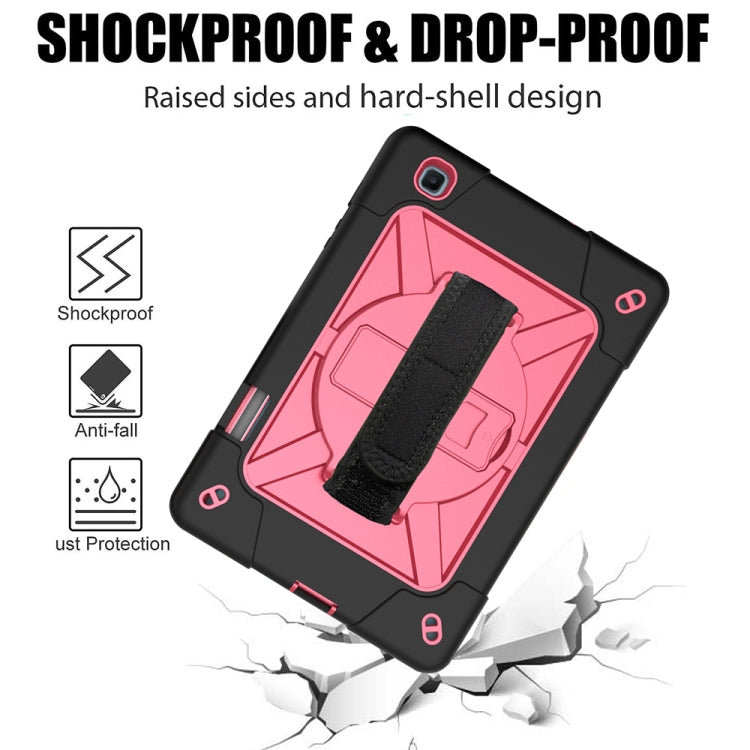 For Samsung Galaxy Tab S6 Lite P610 Contrast Color Robot Shockproof Silicon + PC Protective Case with Holder & Pen Slot
