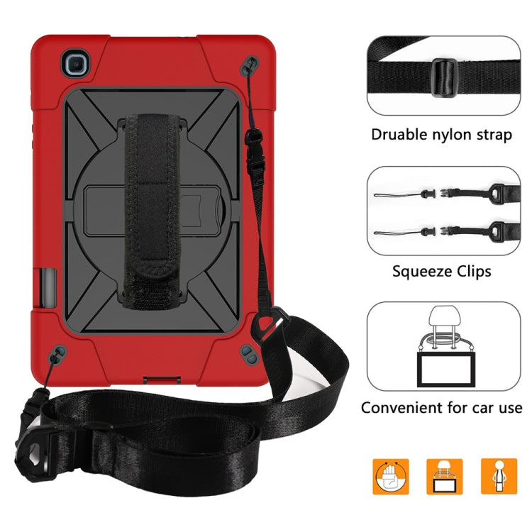 For Samsung Galaxy Tab S6 Lite P610 Contrast Color Robot Shockproof Silicon + PC Protective Case with Holder & Pen Slot