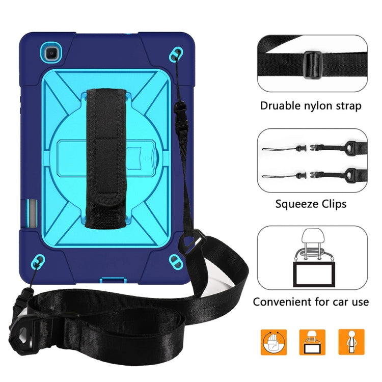 For Samsung Galaxy Tab S6 Lite P610 Contrast Color Robot Shockproof Silicon + PC Protective Case with Holder & Pen Slot