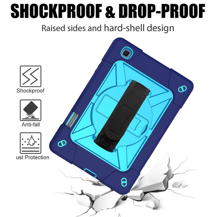 For Samsung Galaxy Tab S6 Lite P610 Contrast Color Robot Shockproof Silicon + PC Protective Case with Holder & Pen Slot