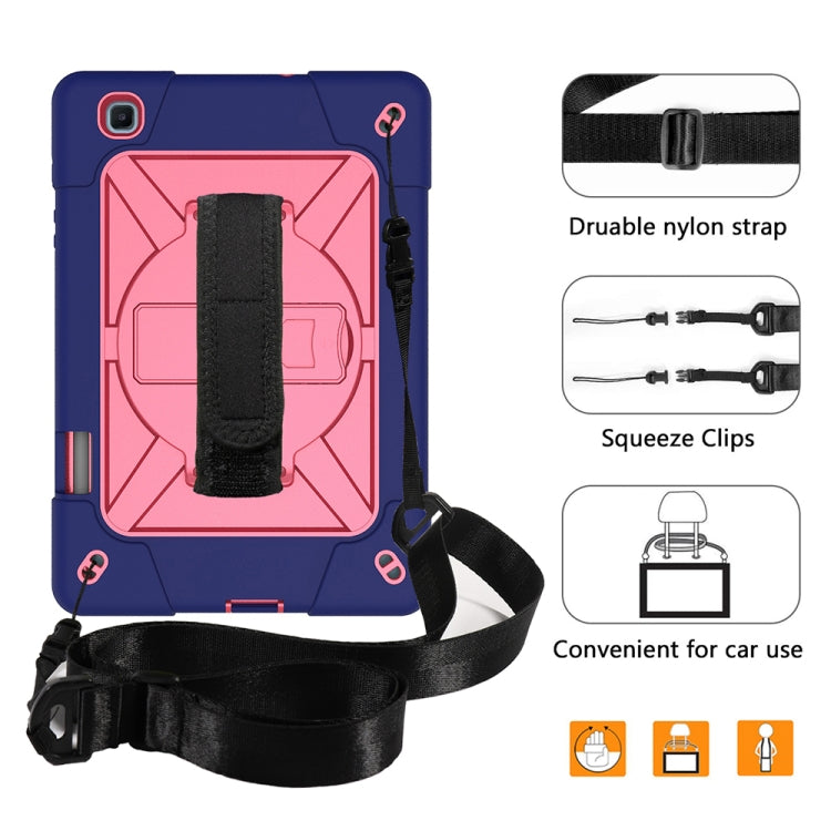 For Samsung Galaxy Tab S6 Lite P610 Contrast Color Robot Shockproof Silicon + PC Protective Case with Holder & Pen Slot