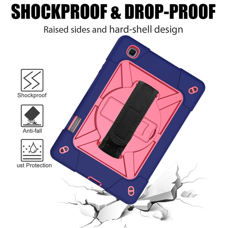 For Samsung Galaxy Tab S6 Lite P610 Contrast Color Robot Shockproof Silicon + PC Protective Case with Holder & Pen Slot