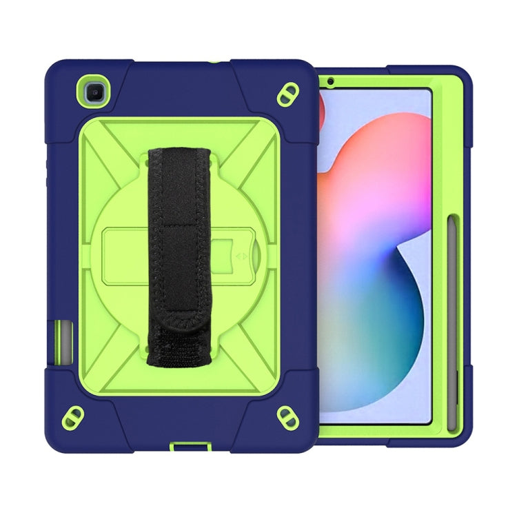 For Samsung Galaxy Tab S6 Lite P610 Contrast Color Robot Shockproof Silicon + PC Protective Case with Holder & Pen Slot