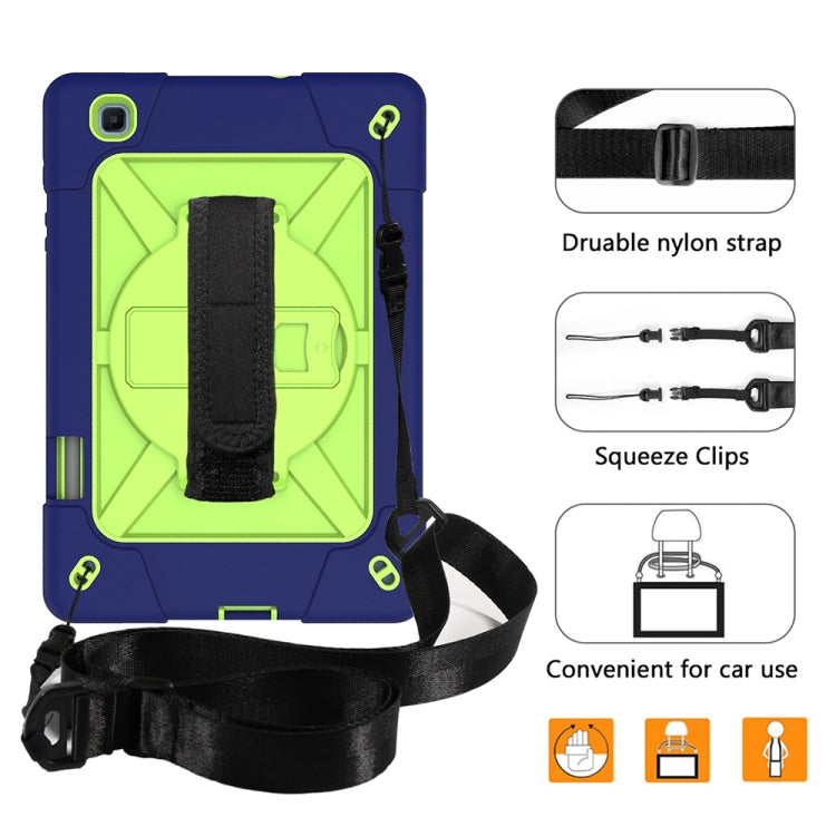 For Samsung Galaxy Tab S6 Lite P610 Contrast Color Robot Shockproof Silicon + PC Protective Case with Holder & Pen Slot