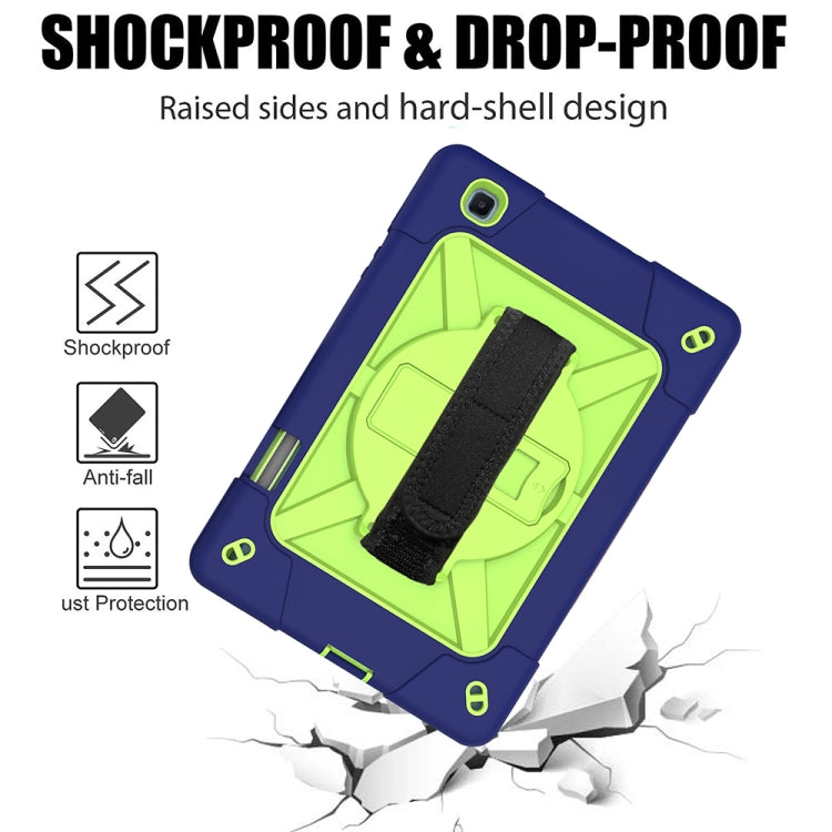 For Samsung Galaxy Tab S6 Lite P610 Contrast Color Robot Shockproof Silicon + PC Protective Case with Holder & Pen Slot