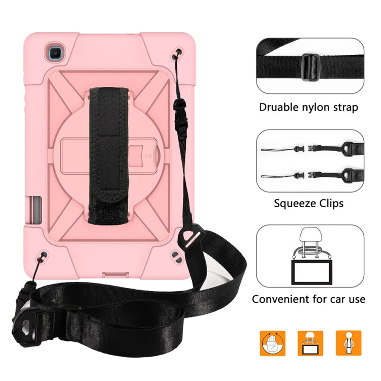 For Samsung Galaxy Tab S6 Lite P610 Contrast Color Robot Shockproof Silicon + PC Protective Case with Holder & Pen Slot