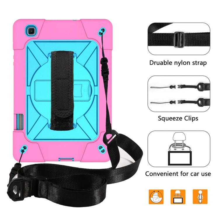 For Samsung Galaxy Tab S6 Lite P610 Contrast Color Robot Shockproof Silicon + PC Protective Case with Holder & Pen Slot