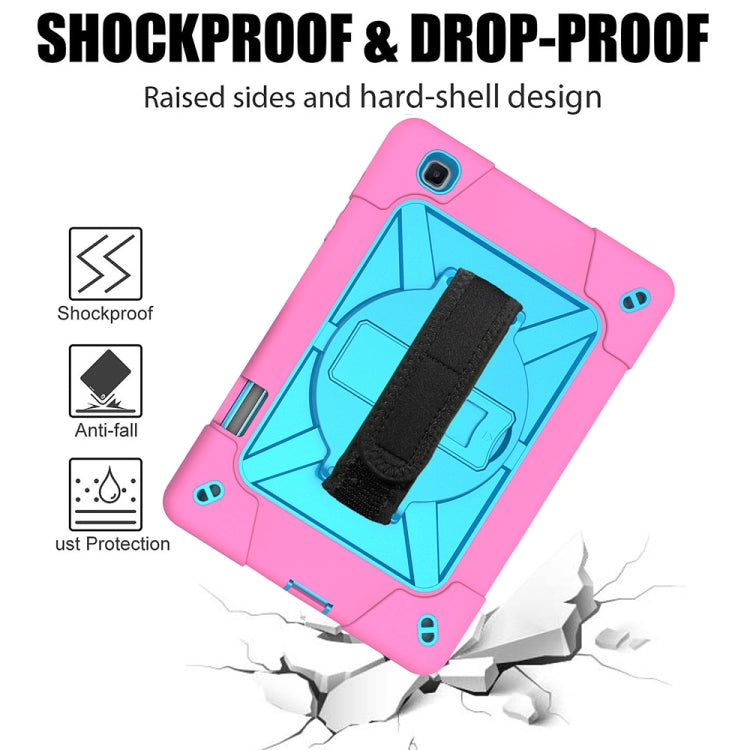 For Samsung Galaxy Tab S6 Lite P610 Contrast Color Robot Shockproof Silicon + PC Protective Case with Holder & Pen Slot