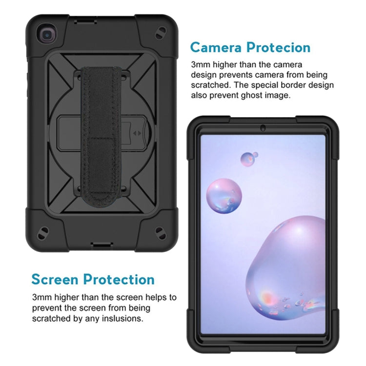 For Samsung Galaxy Tab A8.4 (2020) T307 Contrast Color Robot Shockproof Silicon + PC Protective Case with Holder & Pen Slot