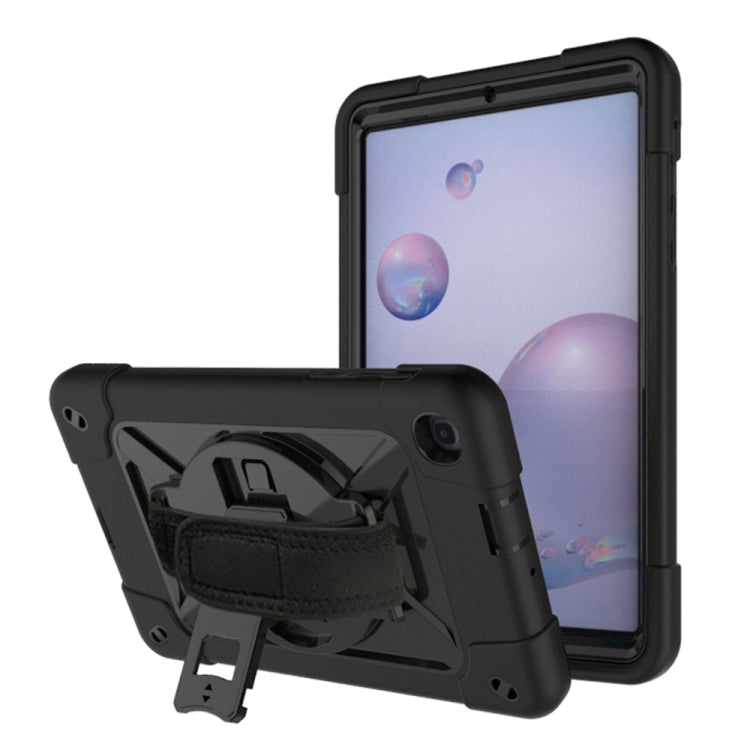 For Samsung Galaxy Tab A8.4 (2020) T307 Contrast Color Robot Shockproof Silicon + PC Protective Case with Holder & Pen Slot