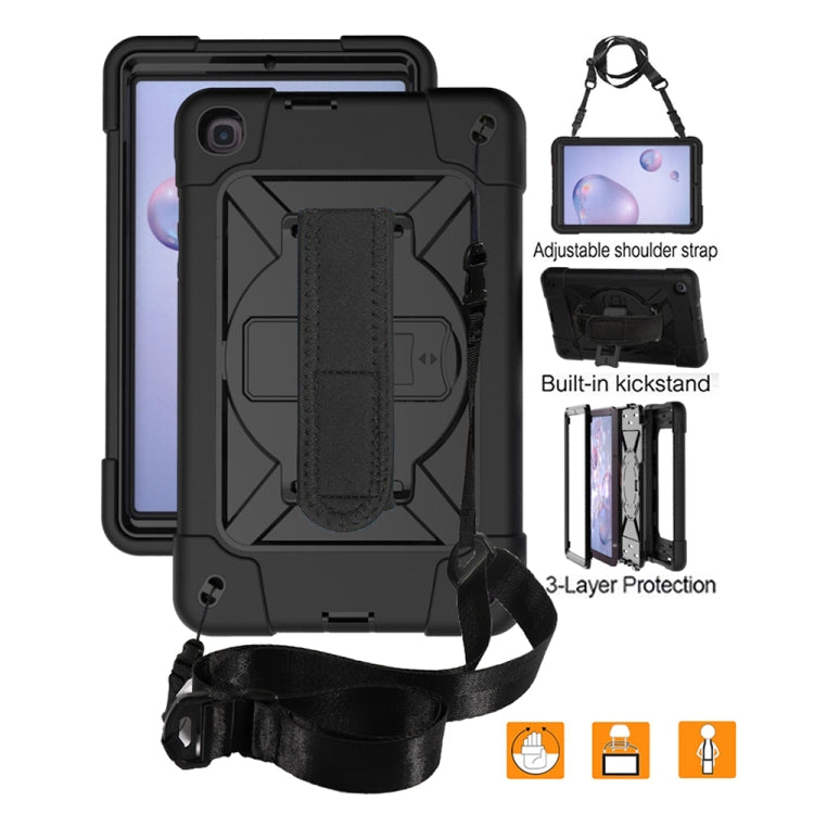 For Samsung Galaxy Tab A8.4 (2020) T307 Contrast Color Robot Shockproof Silicon + PC Protective Case with Holder & Pen Slot