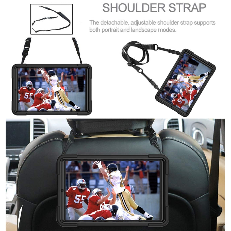 For Samsung Galaxy Tab A8.4 (2020) T307 Contrast Color Robot Shockproof Silicon + PC Protective Case with Holder & Pen Slot