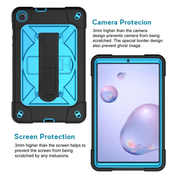 For Samsung Galaxy Tab A8.4 (2020) T307 Contrast Color Robot Shockproof Silicon + PC Protective Case with Holder & Pen Slot