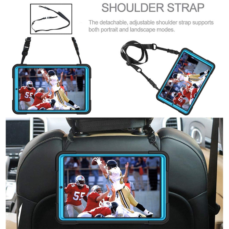 For Samsung Galaxy Tab A8.4 (2020) T307 Contrast Color Robot Shockproof Silicon + PC Protective Case with Holder & Pen Slot