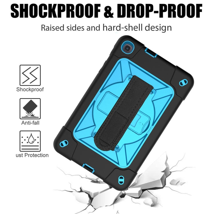 For Samsung Galaxy Tab A8.4 (2020) T307 Contrast Color Robot Shockproof Silicon + PC Protective Case with Holder & Pen Slot