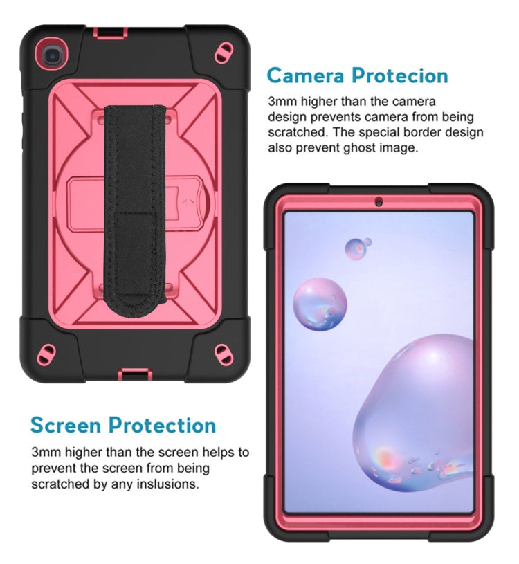 For Samsung Galaxy Tab A8.4 (2020) T307 Contrast Color Robot Shockproof Silicon + PC Protective Case with Holder & Pen Slot