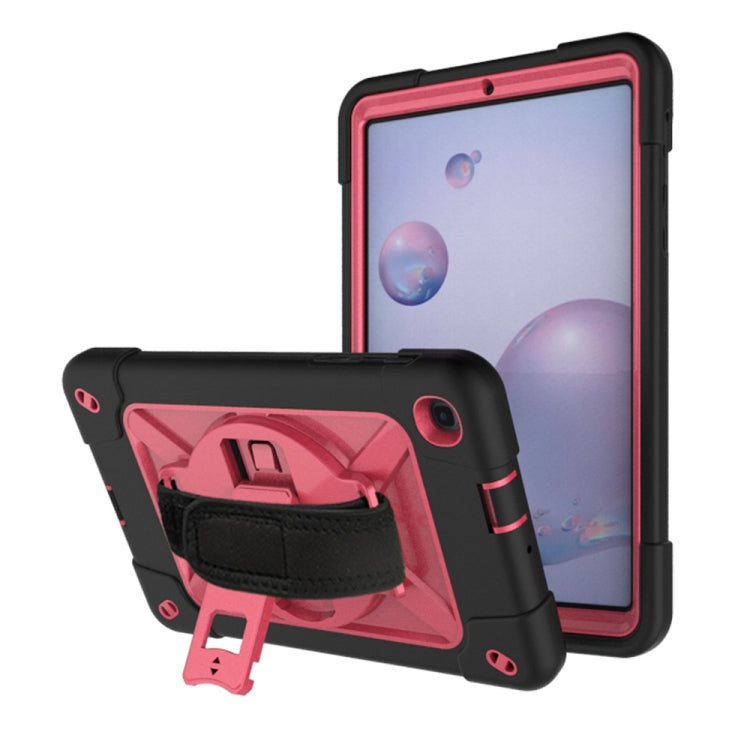 For Samsung Galaxy Tab A8.4 (2020) T307 Contrast Color Robot Shockproof Silicon + PC Protective Case with Holder & Pen Slot