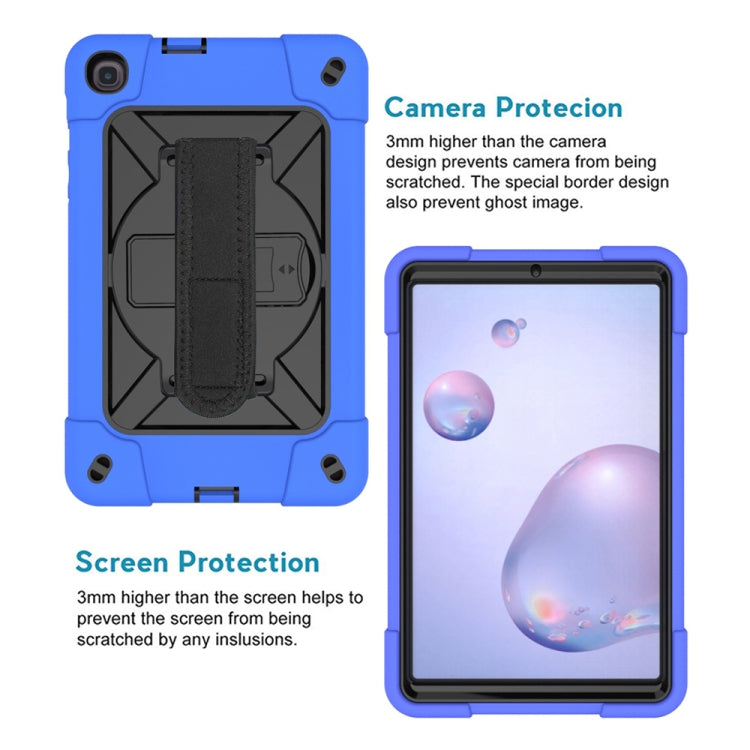 For Samsung Galaxy Tab A8.4 (2020) T307 Contrast Color Robot Shockproof Silicon + PC Protective Case with Holder & Pen Slot