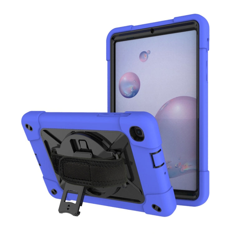 For Samsung Galaxy Tab A8.4 (2020) T307 Contrast Color Robot Shockproof Silicon + PC Protective Case with Holder & Pen Slot