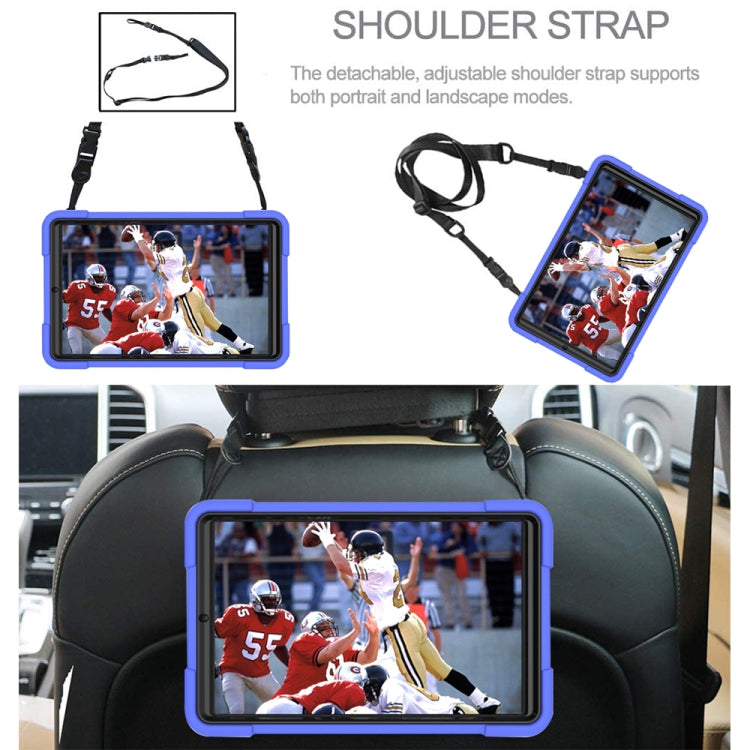 For Samsung Galaxy Tab A8.4 (2020) T307 Contrast Color Robot Shockproof Silicon + PC Protective Case with Holder & Pen Slot