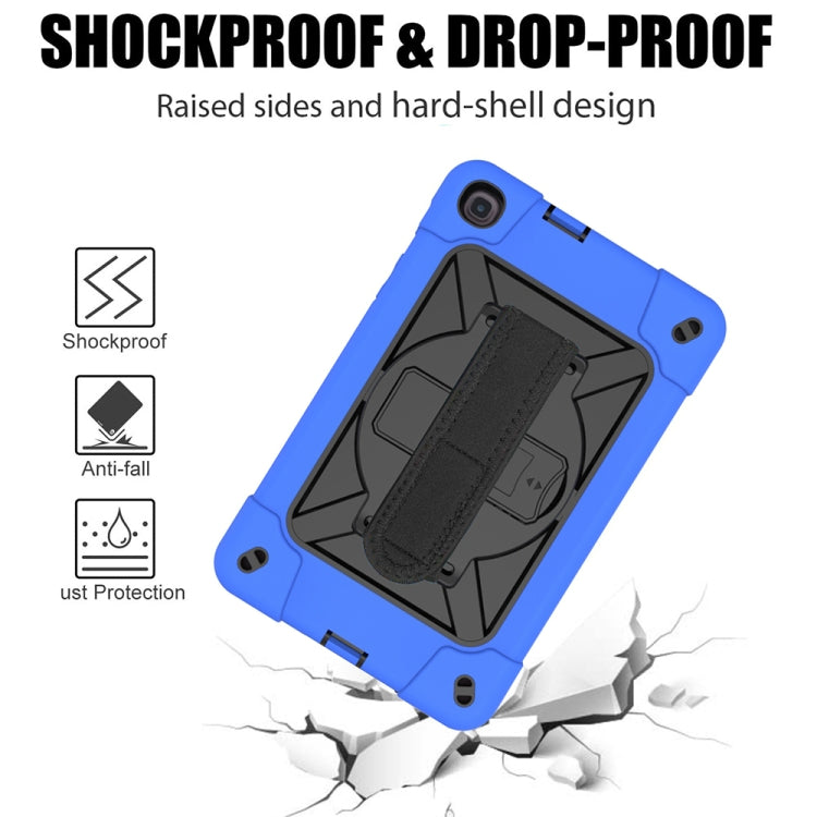 For Samsung Galaxy Tab A8.4 (2020) T307 Contrast Color Robot Shockproof Silicon + PC Protective Case with Holder & Pen Slot