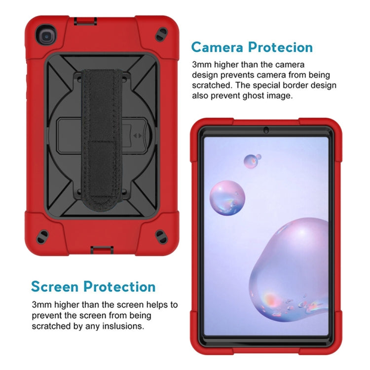 For Samsung Galaxy Tab A8.4 (2020) T307 Contrast Color Robot Shockproof Silicon + PC Protective Case with Holder & Pen Slot