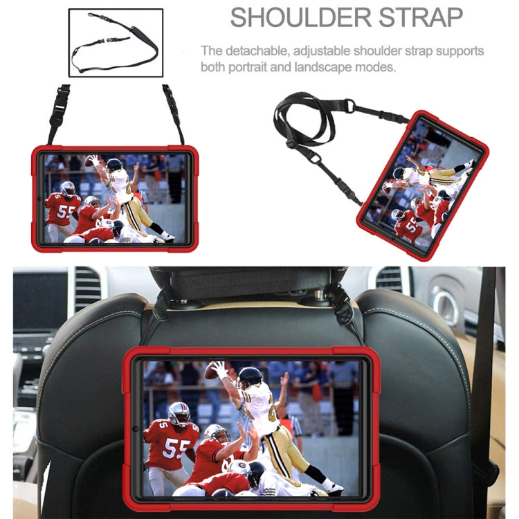 For Samsung Galaxy Tab A8.4 (2020) T307 Contrast Color Robot Shockproof Silicon + PC Protective Case with Holder & Pen Slot